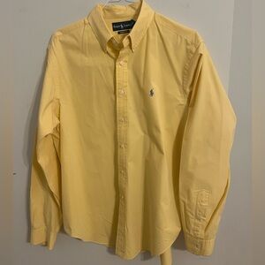 Ralph Lauren men’s XL yellow button down collared shirt